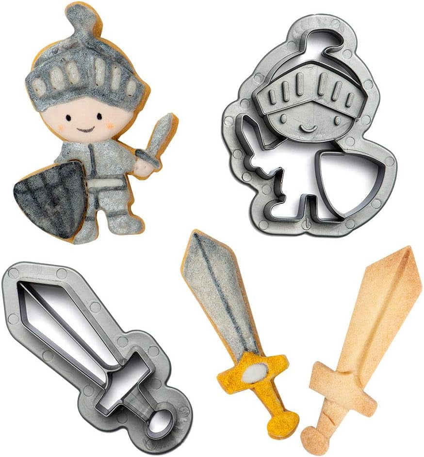 0255053 FORMĂ DE FURSECURI DIN PLASTIC KING, 2 BUCĂȚI, Argintie