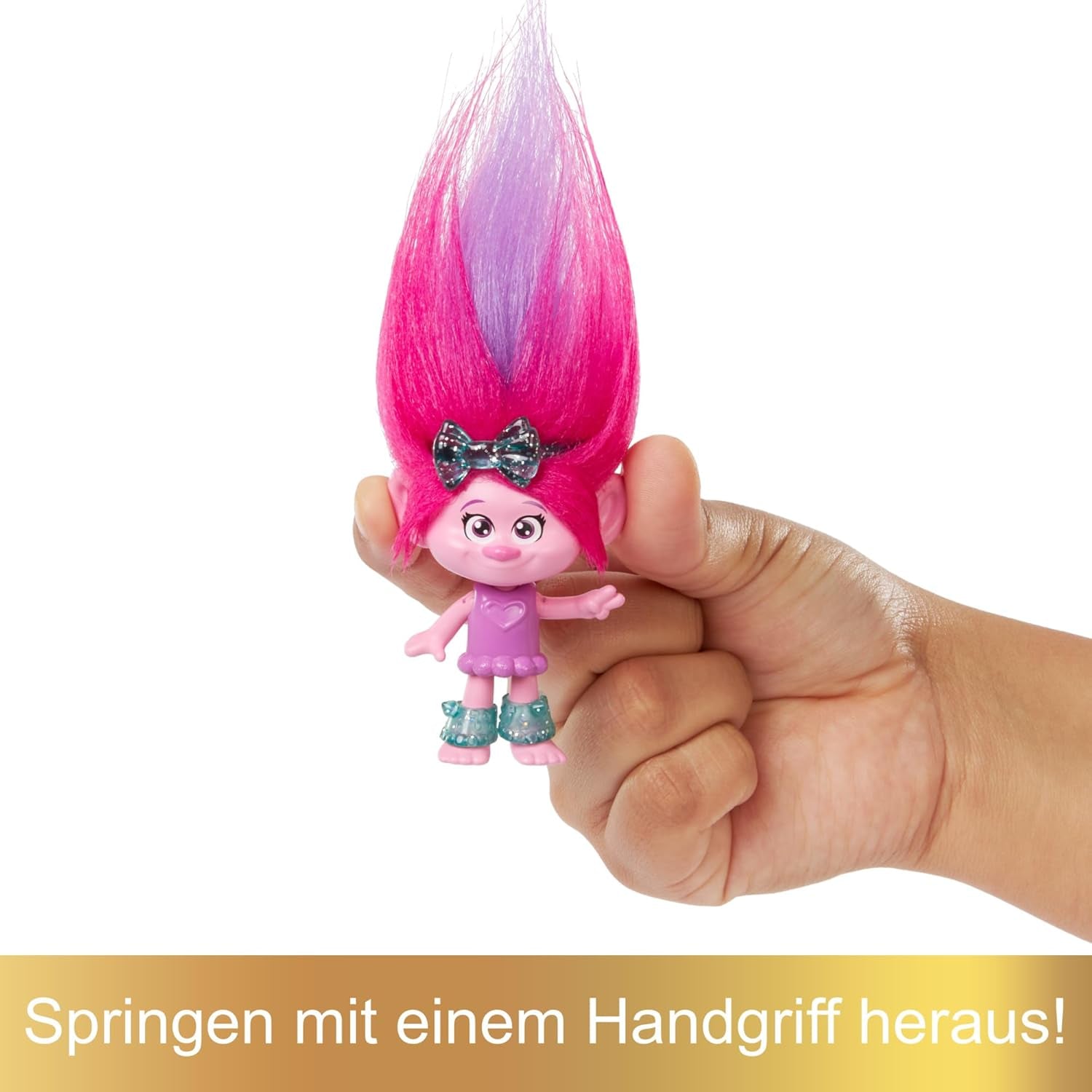 Mattel DREAMWORKS TROLLS Together Strong - Surprize păroase Poppy Queen Poppy, Viva, Branch And Guy Diamond Plush Hair, 2 Surprize păroase, Accesoriu, Pentru copii cu vârsta peste 3 ani, HNF10 Papusi Naty Shop
