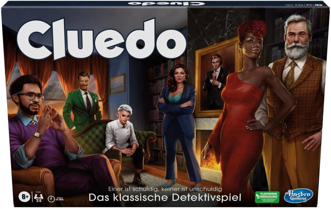 Hasbro Gaming Cluedo-brætspil til børn fra 8 år og opefter, Redesignet Cluedo-spil til 2 til 6 spillere, Detektiv- og puslespil, Mystery Game Perfekt til