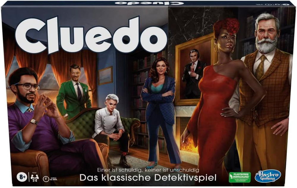 Hasbro Gaming Cluedo-brætspil til børn fra 8 år og opefter, Redesignet Cluedo-spil til 2 til 6 spillere, Detektiv- og puslespil, Mystery Game Perfekt til