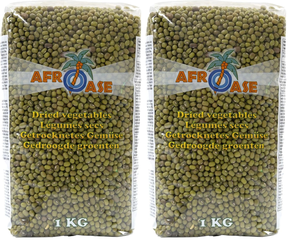 AFROASE - Mung grønne bønner - 1 x 1 kg (pakke med 2)