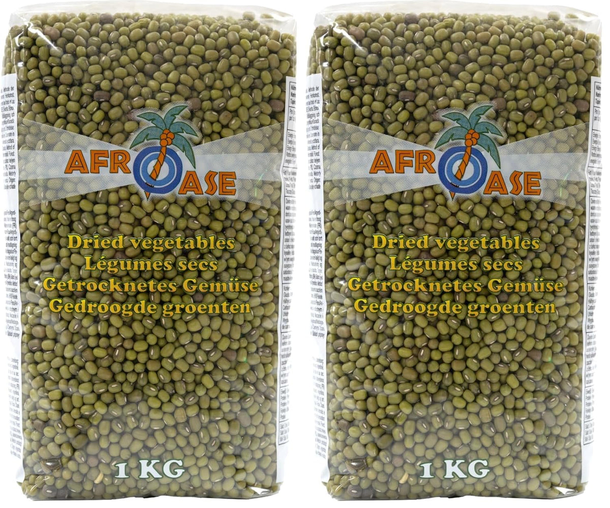AFROASE - Mung grønne bønner - 1 x 1 kg (pakke med 2)
