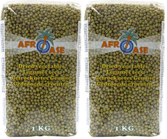 AFROASE - Mung grønne bønner - 1 x 1 kg (pakke med 2)