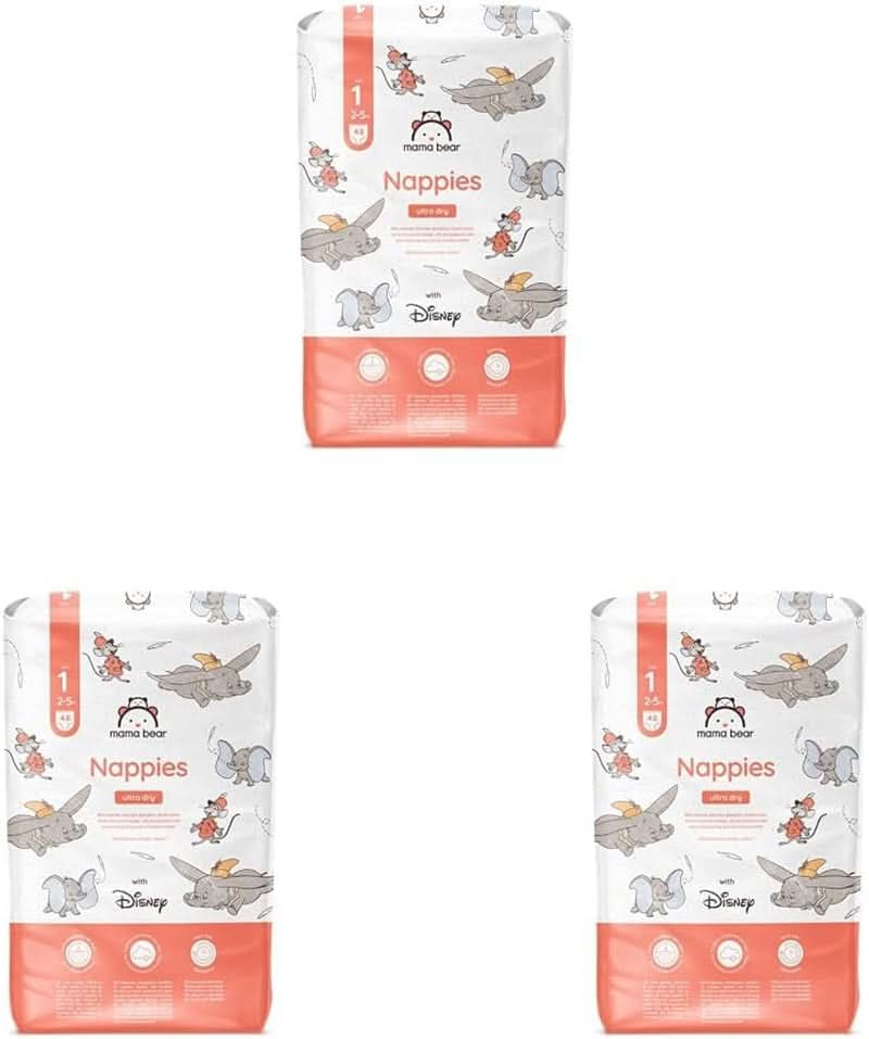 Bleer Mama Bear Disney Ultra Dry str. 4 (8-14 kg), hvid, 84 stk (1 pakke)