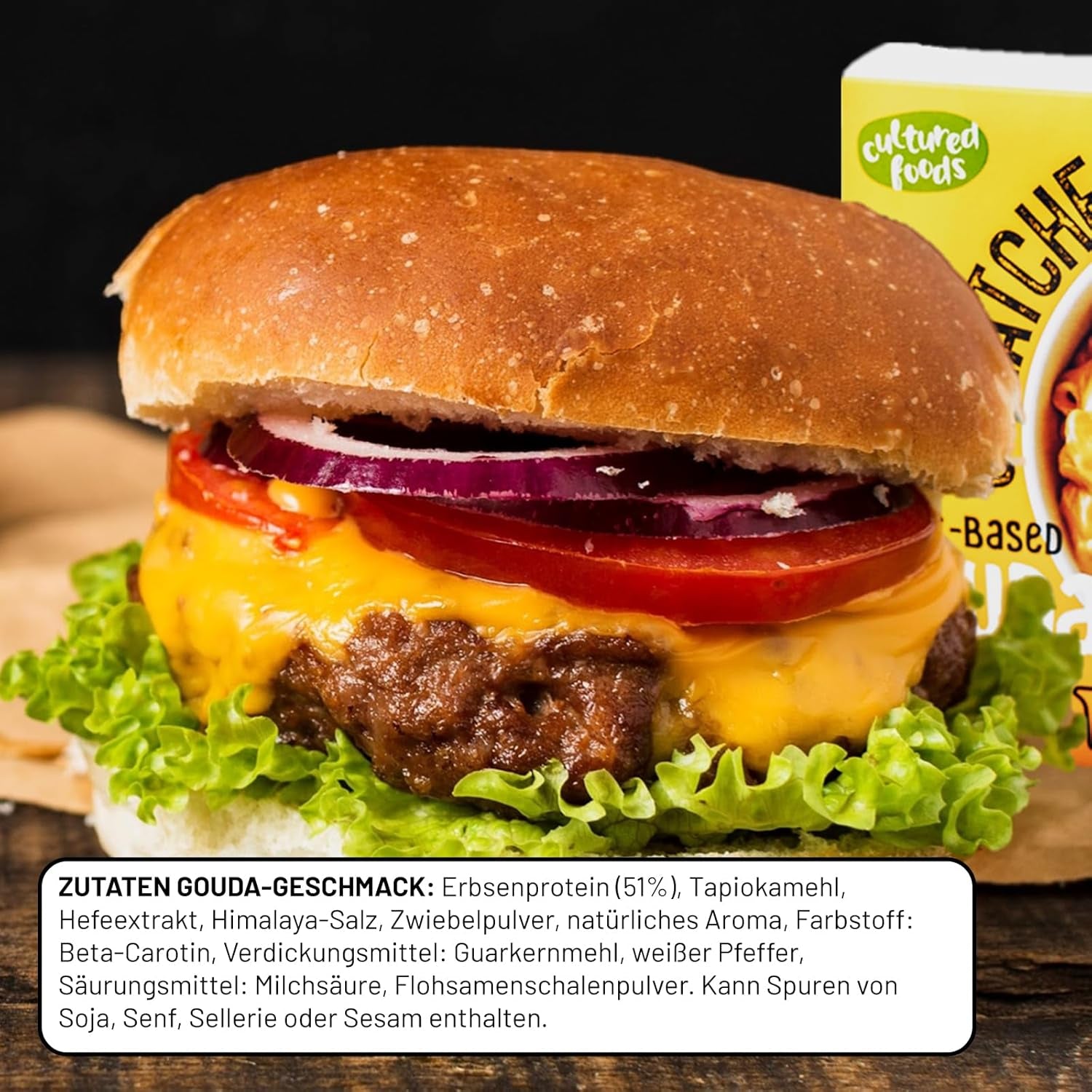 Cultured Foods Veganer Käse Käseersatz Laktosefrei Glutenfrei 2-er sæt Gouda Und Cheddar CHEATCHEEZ