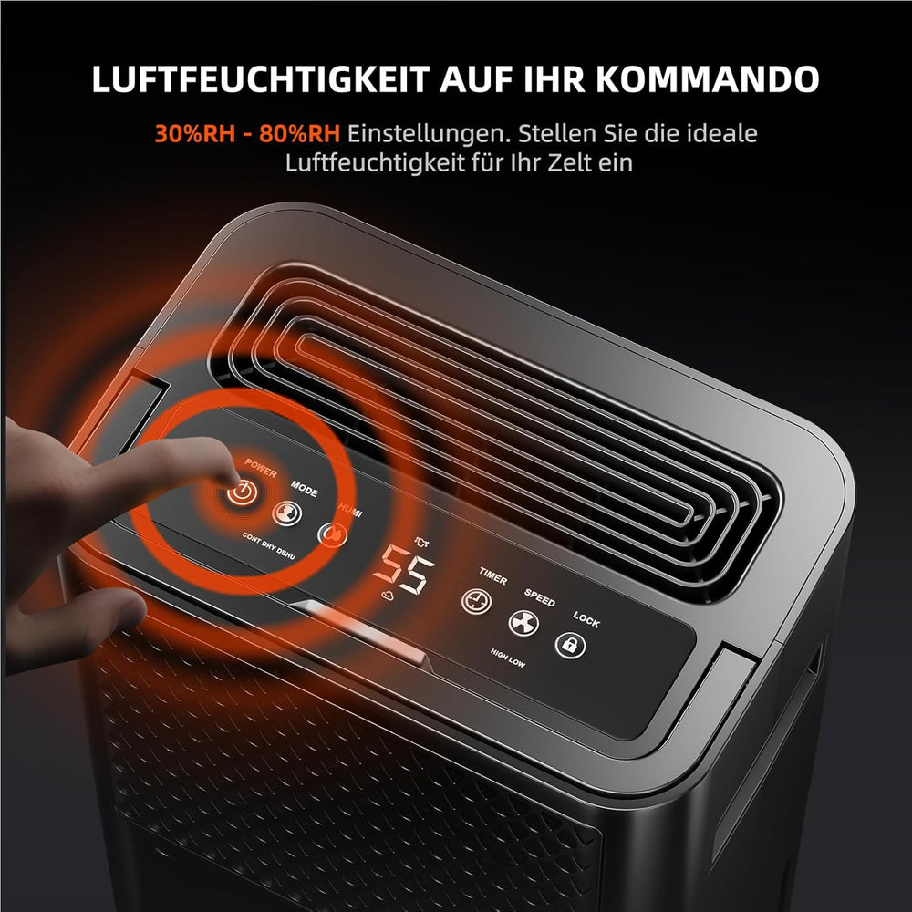 SPIDER FARMER Affugter, 12L planteaffugter med fugtkontrol, appkontrol, 24-timers timerfunktion til væksttelte, elektrisk affugter til indendørs haver, lejligheder og kældre