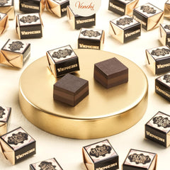 Venchi - Cremino Extra Black Chocolate - Mørk chokolade med mandelmasse og "Piemontesiske skovhasselnødder BGB", 1 kg, glutenfri, uden farvestoffer og uden konserveringsmidler