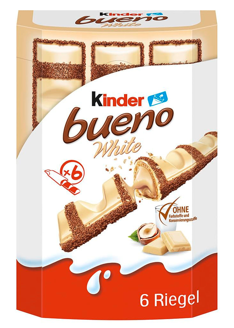 Kinder Bueno Mini - Crunchy Wafer chokoladebarer, mælkecreme og hasselnødder og fin mælkechokolade - Karnevalsgodbidder - 1 pose mini individuelt indpakkede stænger (1 x 108 g)