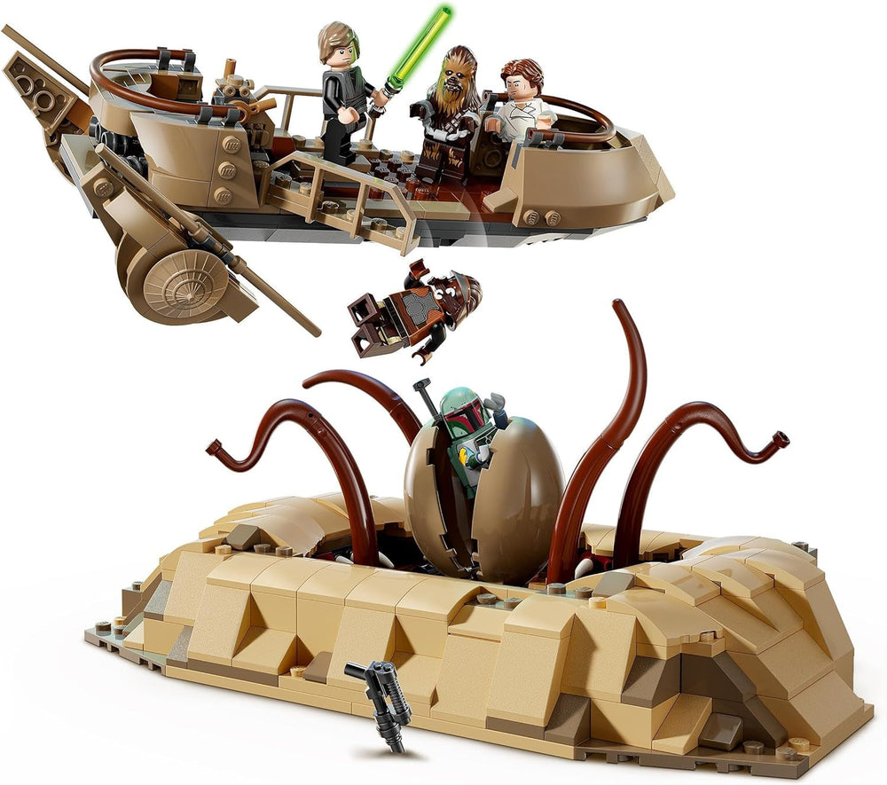 LEGO Star Wars: Return of the Jedi Knight Desert Skiff and Sarlacc Pit Fantasy Collection og byggesæt Byggelegetøjsgave til drenge, piger og alle fans 75396 Byggesæt Besuche den LEGO-Store
