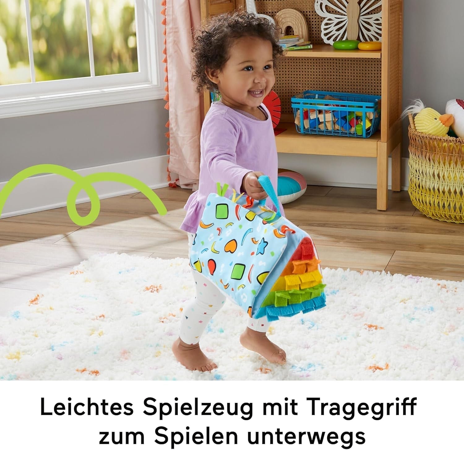 FISHER-PRICE Kick & Play Soft Piano - Pian de jucărie moale și portabil, design în creștere, clape colorate, pentru bebeluși de la naștere, HND54 Jucarii Bebe Naty Shop