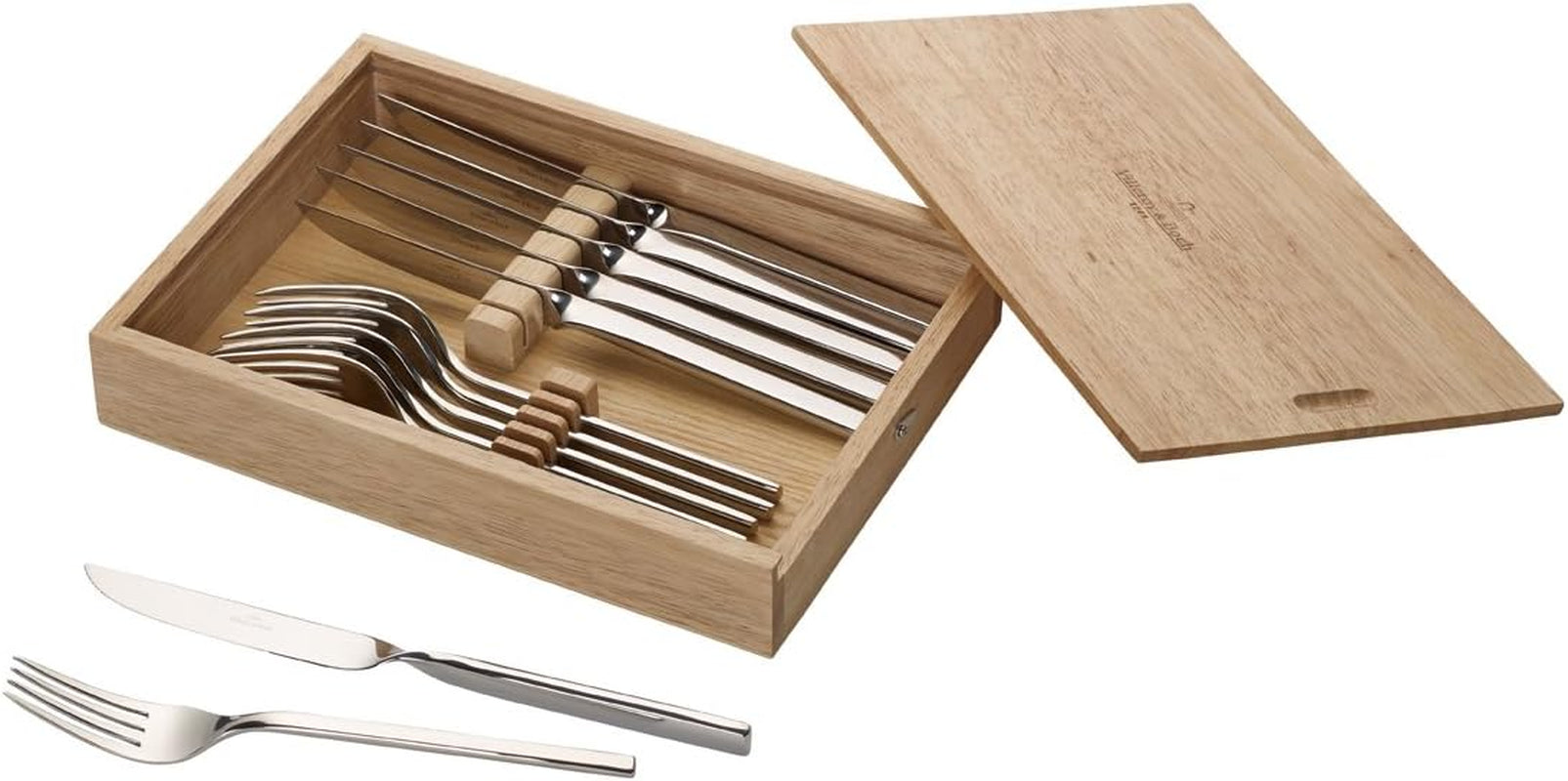 Villeroy And Boch New Wave, tacâmuri pentru friptură, oțel inoxidabil Naty Shop