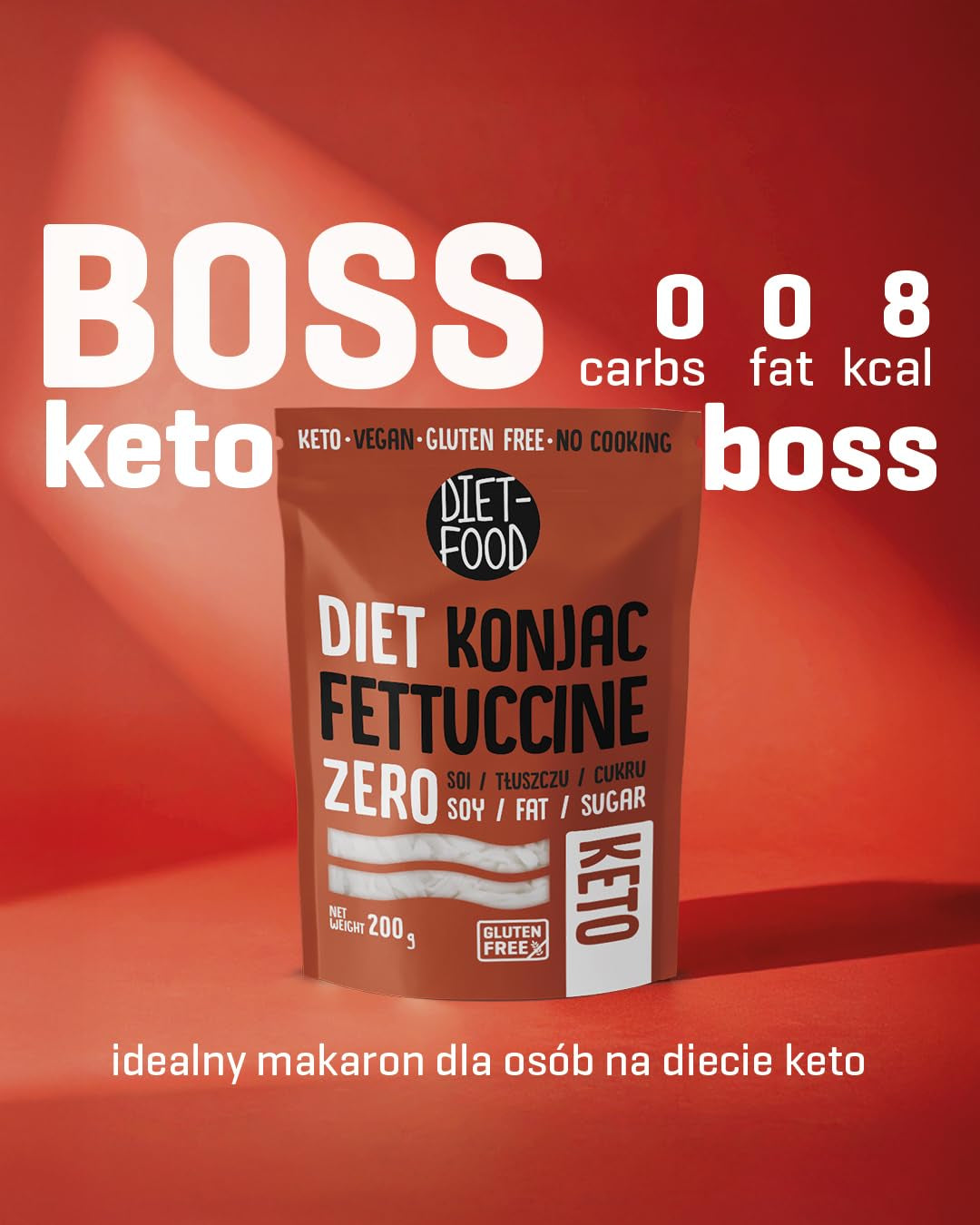 Shirataki Nudler KOST-MAD Low Carb Kaloriefattig Konjac Nudler Vegansk mad Fedtfri Sojafri Glutenfri Vandopløselig Diæt Nudler Lavt Kalorieindhold 200 Gram