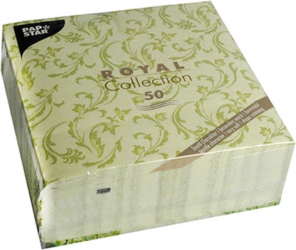 Papstar, 50 șervețele "ROYAL Collection" 1/4-fold 40 Cm X 40 Cm Fuchsia "Damascato", #85002