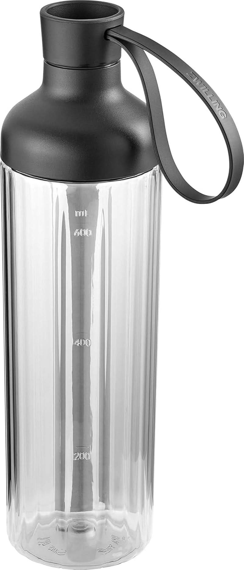 ZWILLING Standmixer, Smoothie Maker, Inkl. Trinkflasche Mit Verschluss, 600 Ml, 300 Watt, Edelstahl/Kunststoff, Schwarz Kitchen Naty Shop Tilbehør Trinkflasche