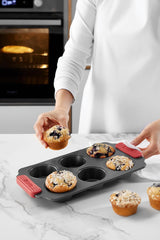 Lékué Muffin-Backform, Antihaftbeschichte, Metall, 6 Mulden Forme og bageplader Naty Shop