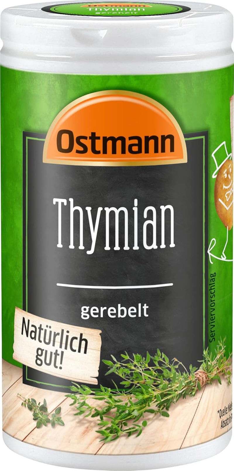 Ostmann Timian gerebelt 15 g Timian-Gewürz für viele Fleisch-, Fisch-, Pilz-, und Gemüsegerichte der Mediterranen Küche, Beløb: 1 Stück