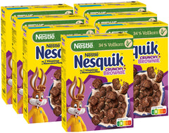 Nestlé NESQUIK knasende brownie, knasende morgenmadsprodukter med chokoladechips og en innovativ form for ekstra sprød, pakke med 7 (7 x 300 g)