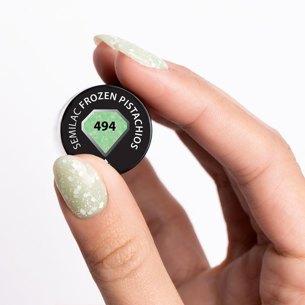 UV neglelak Semilac Hybrid 494 Frosne Pistacienødder 7 ml