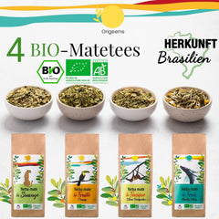 SET CADOU ORIGEENS CEAI MATE BIO X4 I Yerba Mate Bio 4X80G I Set ceai Yerba Mate, idee cadou