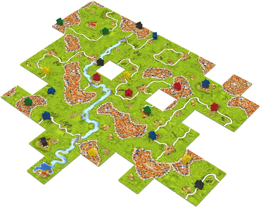 Hans im Glück, UNbox Now, Carcassonne V3.0, Kernespil, Familiespil, Årets spil 2001, 2-5 spillere, 7 år og ældre, 35 minutters spilletid, tysk