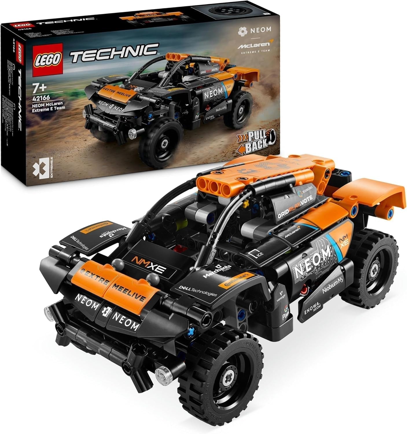 LEGO Technic NEOM Mclaren Extreme E racerbilsæt, motorlegetøj til børn, vindbil, der kan bygges, teknisk gave til drenge og piger 7 år 42166 byggesæt Besuche den LEGO-Store Single
