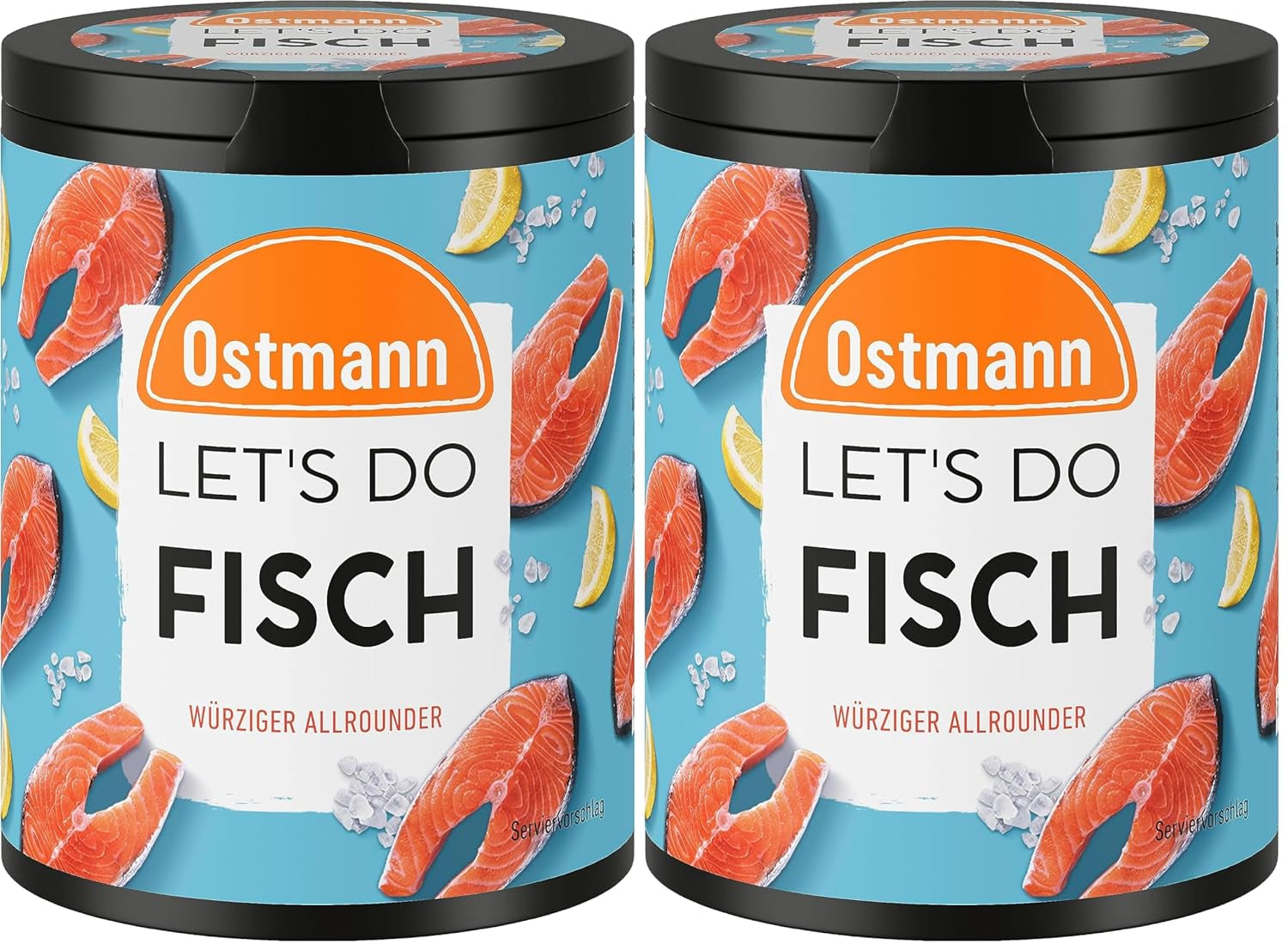 Ostmann Gewürze - Let's Do Fisch Allrounder | Gewürzsalz für Bratfisch, Flammlachs und Meeresfrüchte | Würziger Allrounder med sennep, citron og dild | 85 g i Metalldose genbrugsbar