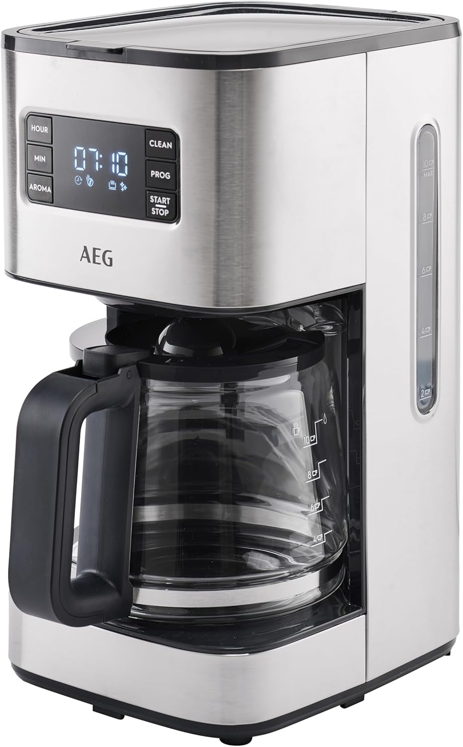 Espressor AEG Deli 5, 1,5 l, temporizator programabil, funcție de menținere la cald, oprire de siguranță, indicator nivel apă, dozaj optim, funcție anti-picurare, oțel inoxidabil, CM5-1-6ST