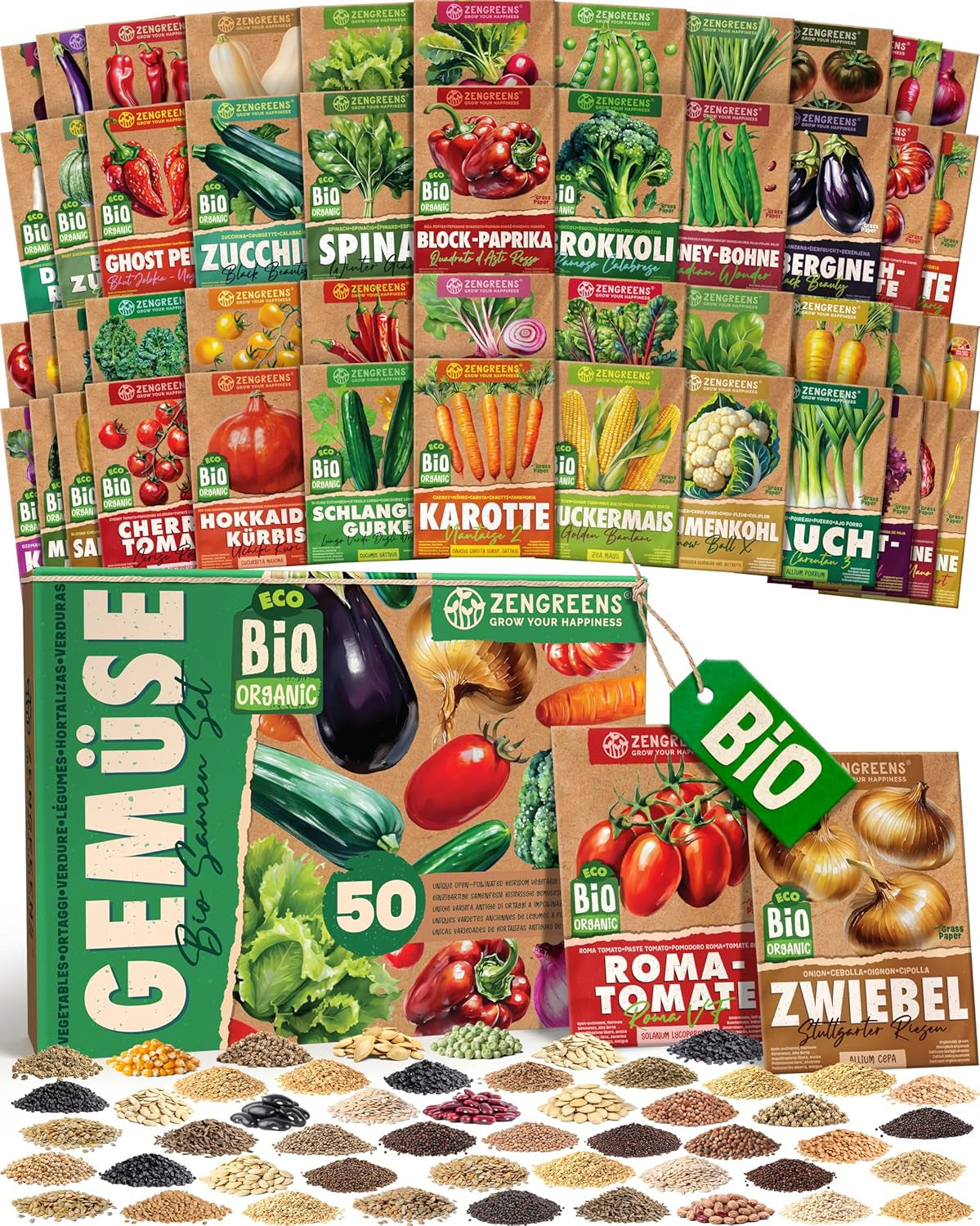 Økologiske tomatfrø i et sæt med 10 - 10 tomatfrø til nem dyrkning i haven, balkonen eller højbedet - Plantefrø - Frøplanter