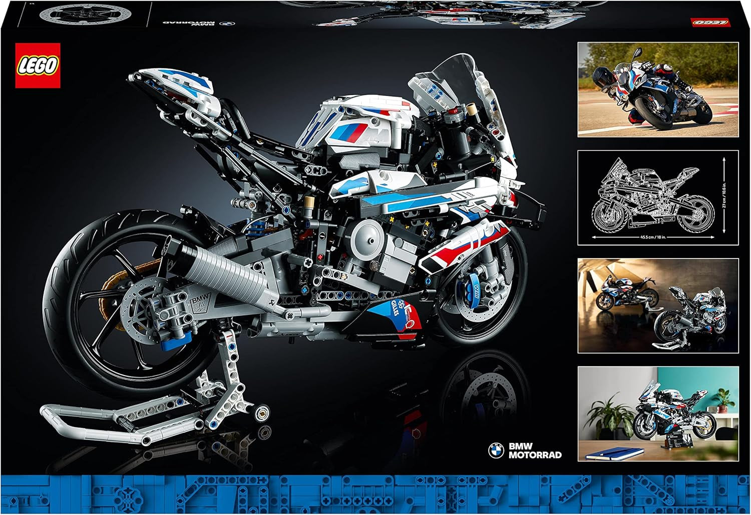 LEGO Technic BMW M 1000 RR Motorcykel Model Voksen Model Kit Sæt som en håndværksgave til mænd og kvinder Hjem eller kontorindretning 42130 Byggesæt Besuche den LEGO-Store