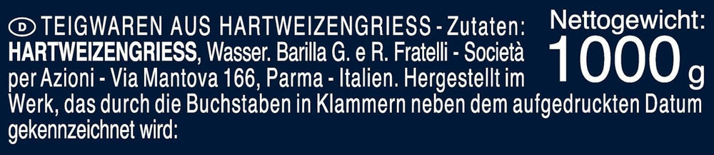 Barilla Selezione Oro Chef Spaghettini n. 3, pakke med 12 (12 x 1 kg)