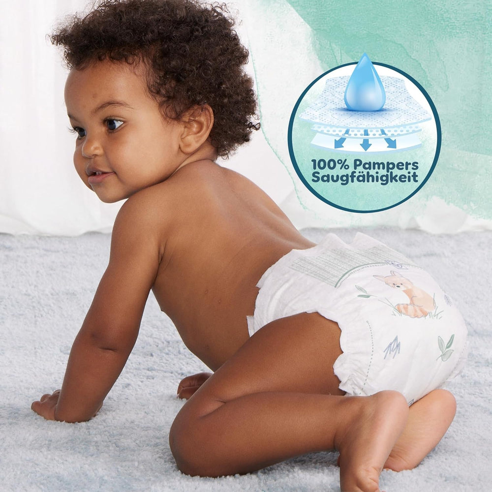 Pampers Harmony bleer størrelse 4, 174 bleer, 9 kg-14 kg, skånsom hudbeskyttelse med 100 % Pampers beskyttelse