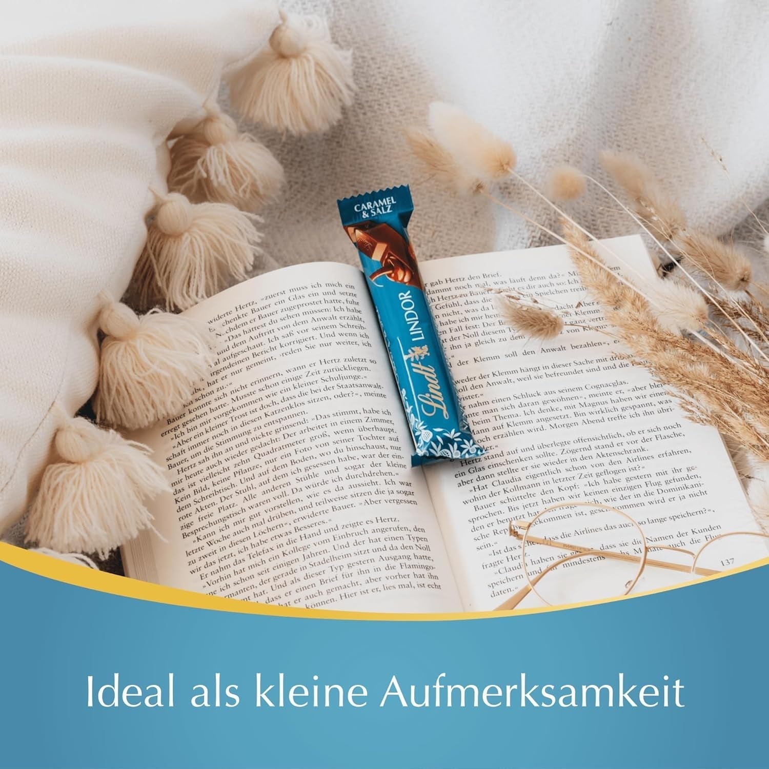 Lindt LINDOR Stick caramel sarat, 100 grame Bomboane de Ciocolata Naty Shop