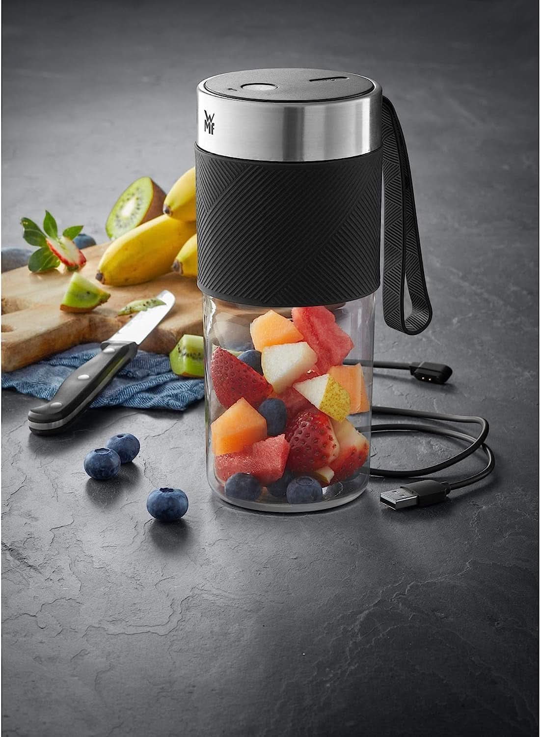 WMF Küchenminis Mix on the Go 300 Ml, Mini Mixer to Go, USB Mixer Smoothie Maker, Aufladbarer Personal Blender, Tragbarer Mixer Für Smoothies, Shakes Kitchen Naty Shop