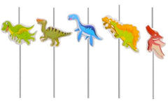 Sæt med 5 sugerør med dinosaurer Naty Shop