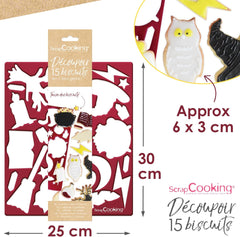 RECIPIENTE DE GĂTIT - Formă de tăiat fursecuri, Wizard – Tavă de copt cu forme pentru fursecuri, shortbread, decorațiuni 2066