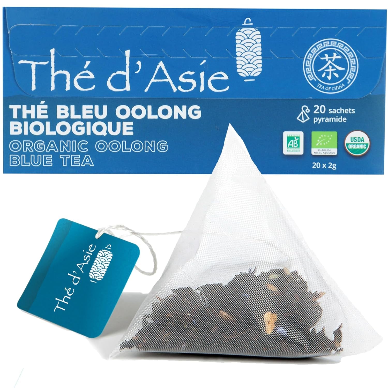 Khla - Ceai Oolong Bio 100 G - Ceai albastru - Ceai natural vrac - Ceai asiatic organic - Vrac și tăiat - Ceai din plante și infuzie - Din China