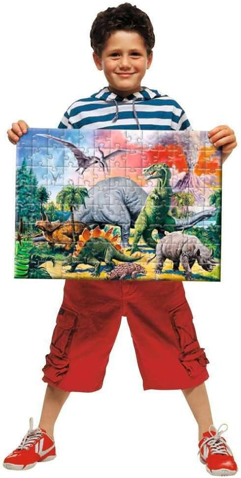 Ravensburger puslespil til børn - 10957 Blandt dinosaurerne - Dino puslespil for børn fra 6 år og ældre, med 100 brikker i XXL-format Puslespil Naty Shop