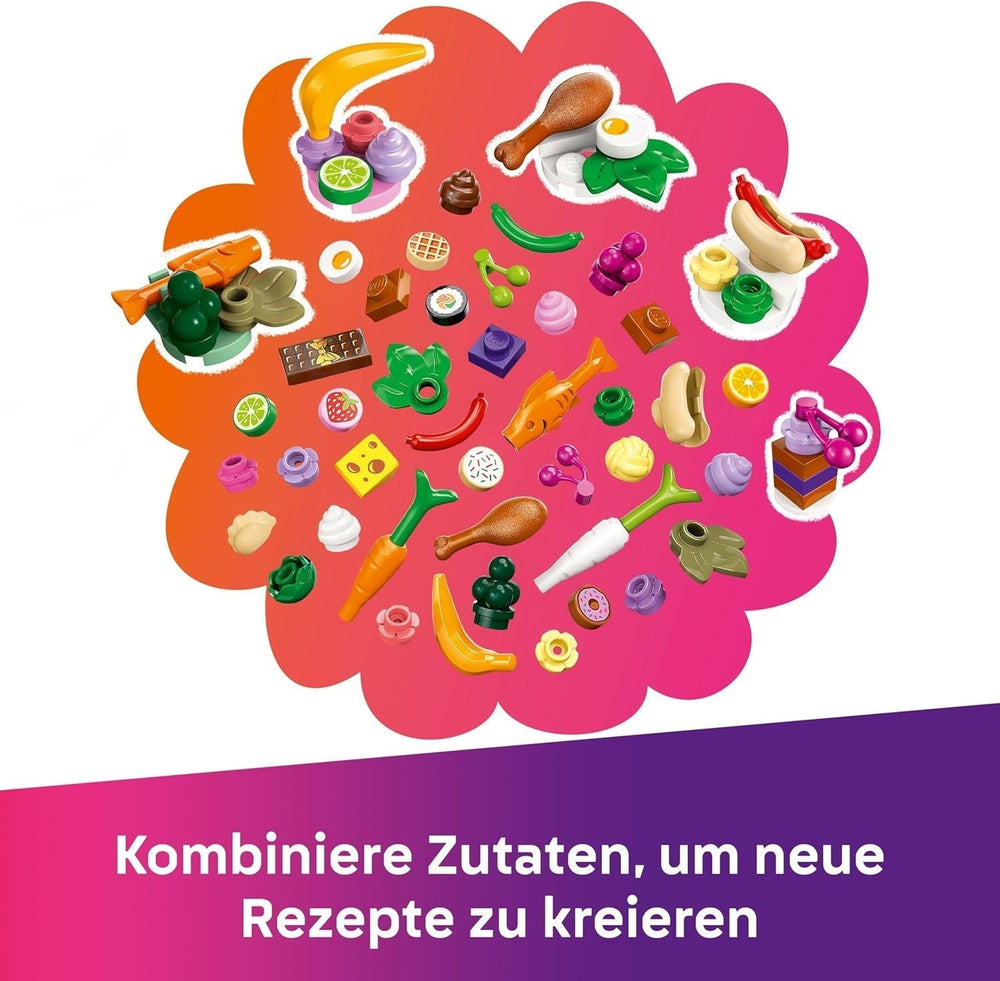 Restaurant și școală de gătit LEGO Friends, set de joacă de rol, jucărie educativă pentru copii de la 8 ani, promovează dezvoltarea socială, cadou de ziua de naștere sau de Crăciun pentru fete 42655 Seturi de constructie Besuche den LEGO-Store