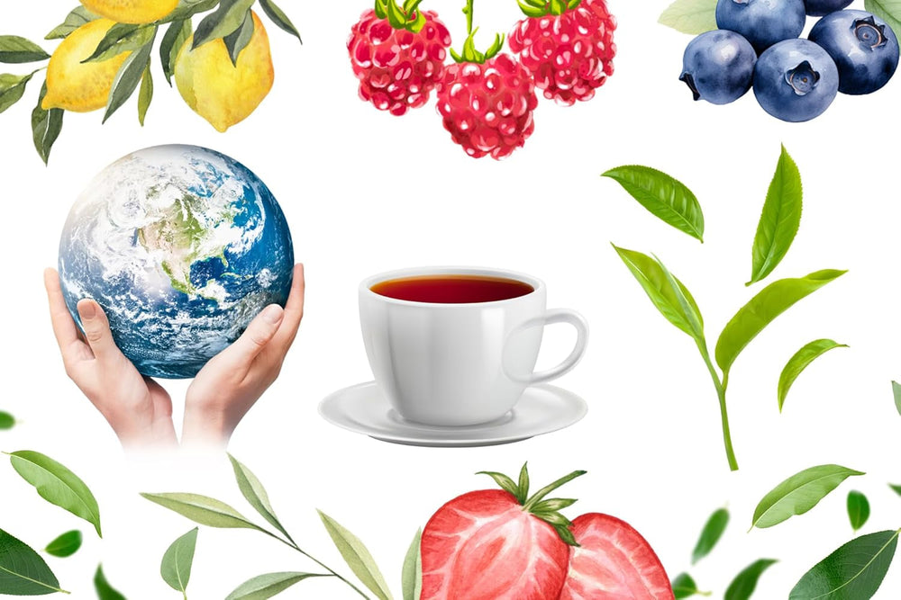 Babcia Jagoda - Ceai de fructe „Fruchtige Verführung” - 20 pliculețe de ceai - Cu hibiscus, măr, aronia, mure, măceșe, coajă de portocală - Aromă intensă de fructe, fără cofeină, vegan, natural, Cay - 40G