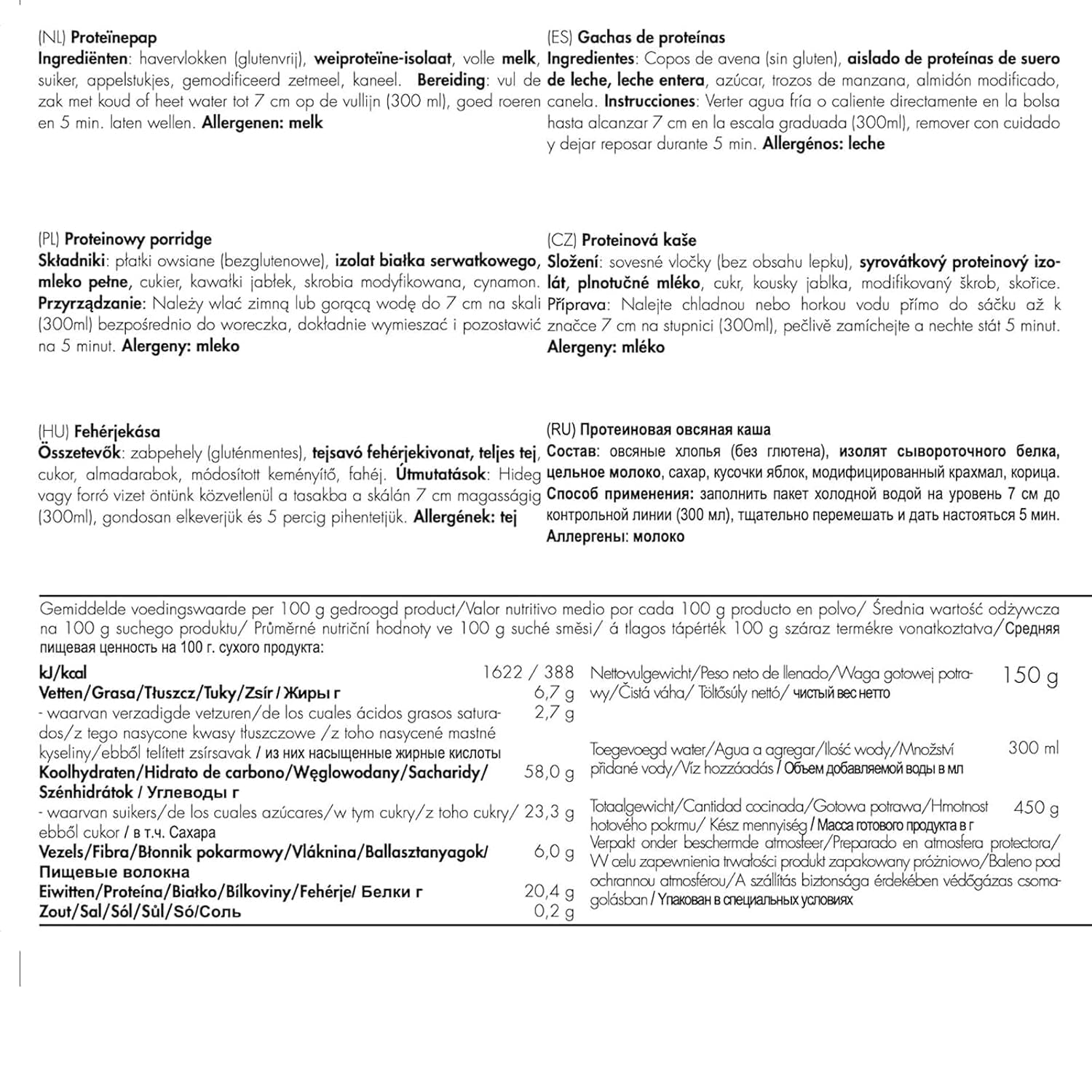 Trek'n Eat Proteingrød – Højproteinmorgenmad til friluftslivet | Frysetørret bord til camping, vandreture og ekspeditioner | Fyldende, hurtig at forberede, ideel til rejser
