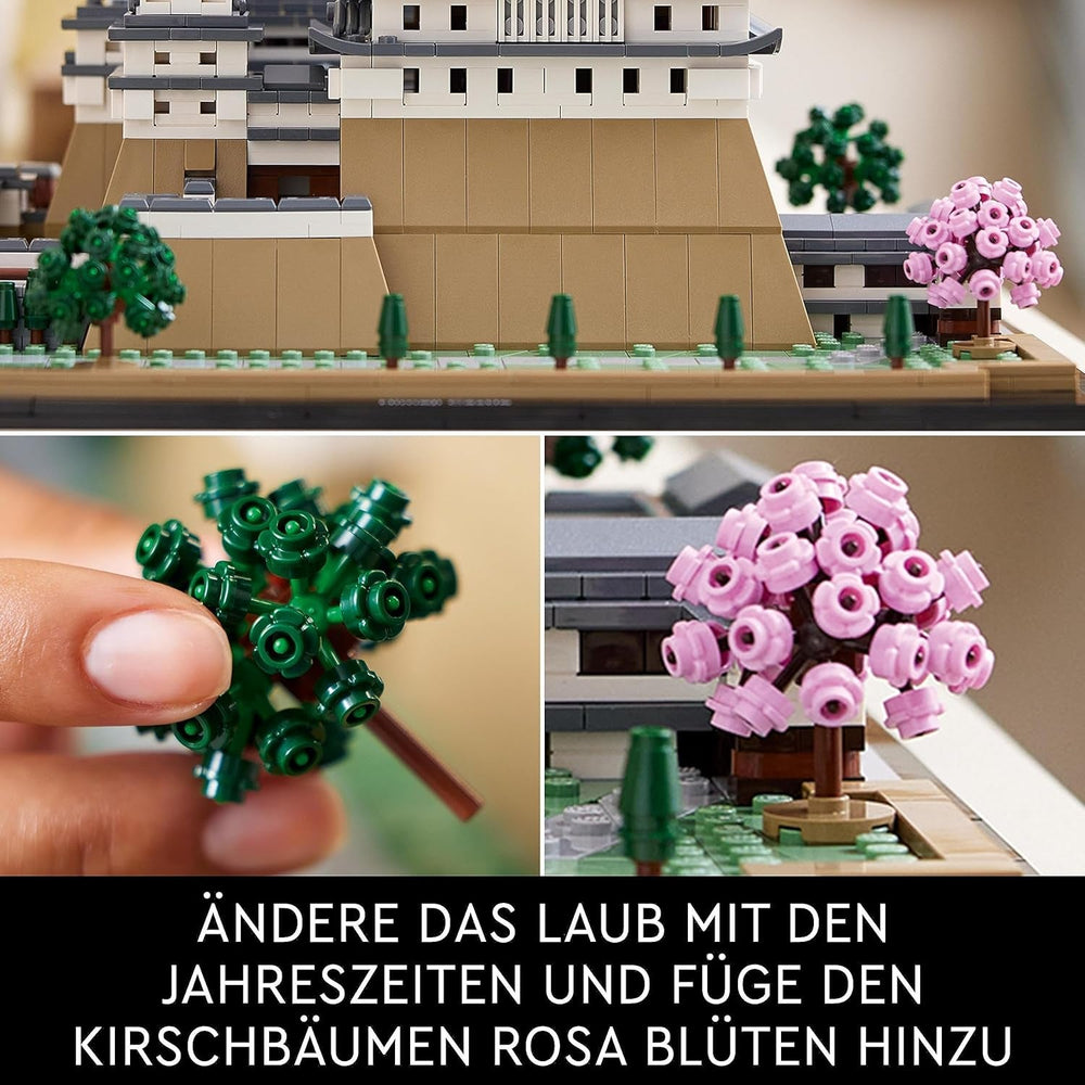 LEGO Architecture Himeji Castle, Voksen Model Kit, Landmark Collection, Creative Gardening and Japanese Culture Fan Set med Cherry Blossom Tree, Gave til ham og hendes 21060 byggesæt Besuche den LEGO-Store