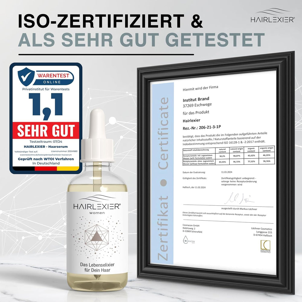 Hairlexier remediu de creștere a părului pentru femei - ulei de rozmarin pentru păr, ulei de păr cu ulei de ricin, ulei de lavandă, ser natural pentru păr împotriva căderii părului difuz, susține creșterea părului, vegan și organic + caiet de lucru Ingrijirea parului Naty Shop