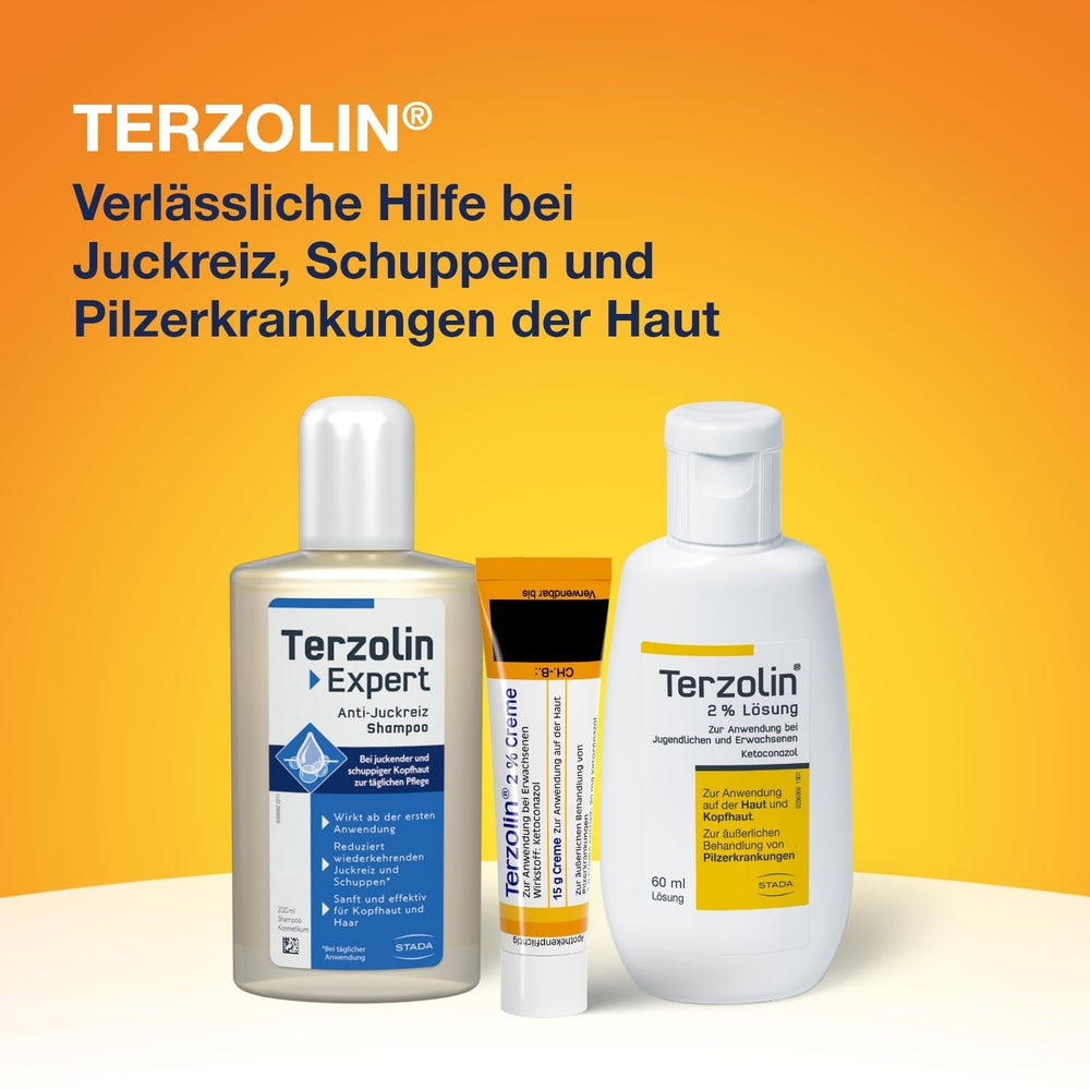 Terzolin Expert Anti-Itch Shampoo, Fugtgivende pleje til følsom hovedbund - 200 ml Brusebad og bad Terzolin