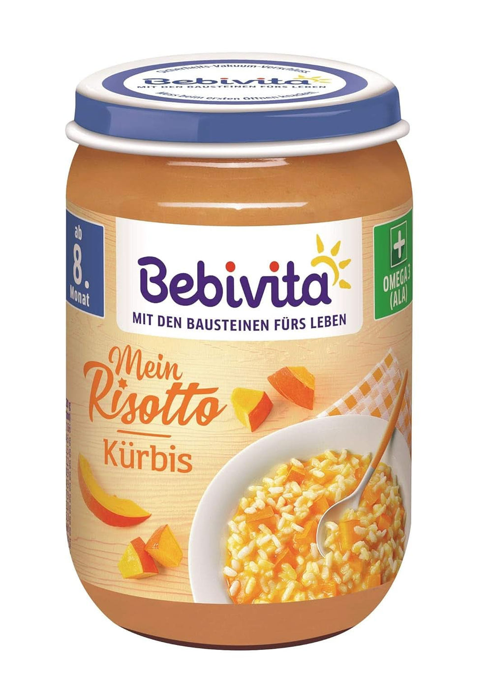Menuer Fra 8 måneder Spaghetti Bolognese, pakke med 6 (6 x 220 gram), medium Mor og barn Naty Shop 6 x 220 gram Risotto med græskar