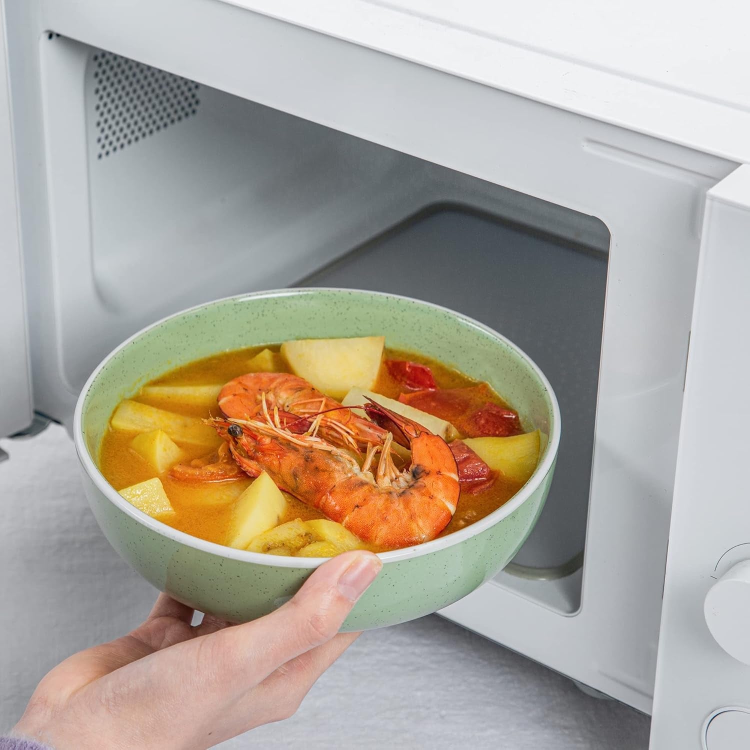 vancasso SESAM Serie Steingut Geschirrset für 12 Personen, 48 teiliges Kombiservice – Tafelservice mit Speisetellern, Desserttellern, Müslischalen und Kaffeetassen, skandinavisches Design