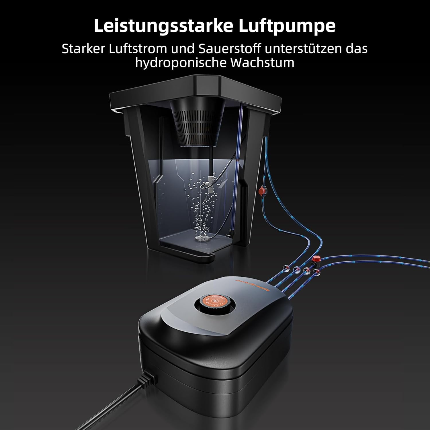 Spider Farmer DWC Hydroponic Grow System 27L/7 Gallon Dybtvandsdyrkning Nyt trekantet lågdesign Cirkulerende dryp havesystem med pottedrypsæt 8W luftpumpe 2 spande