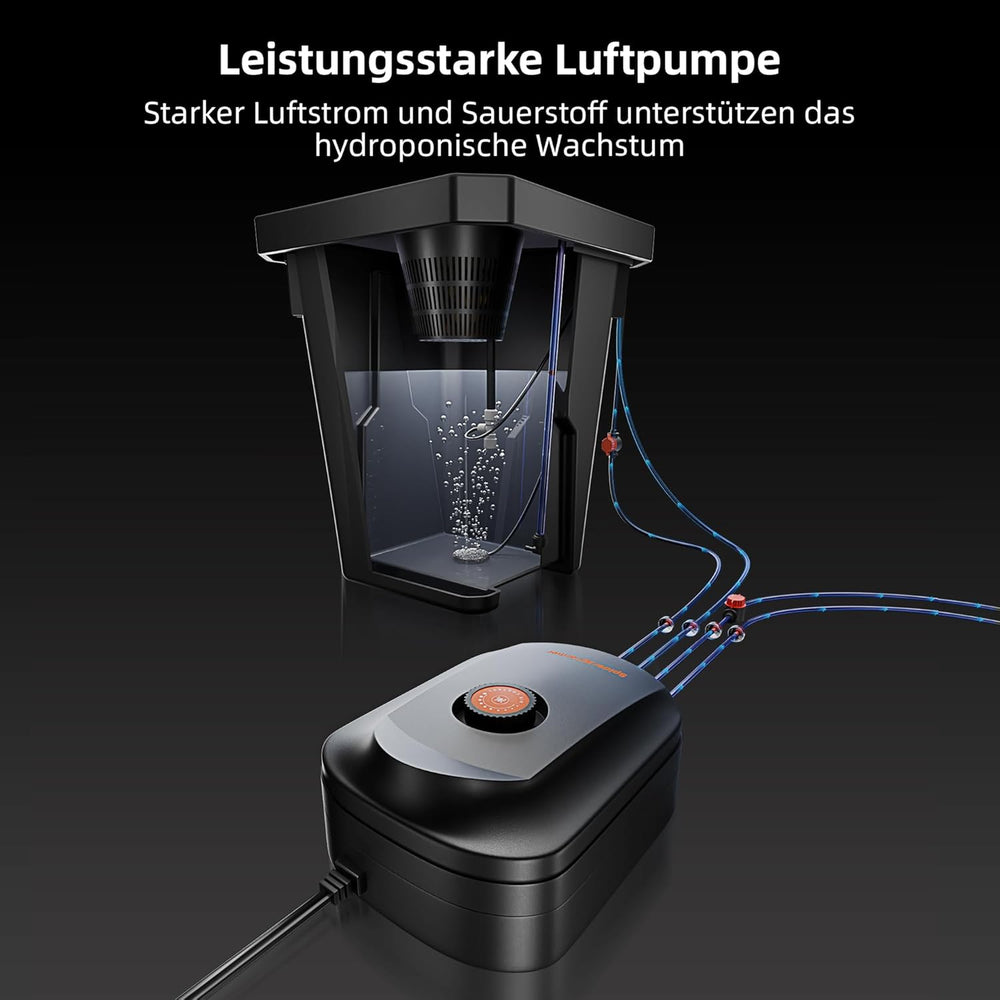 Spider Farmer DWC Hydroponic Grow System 27L/7 Gallon Dybtvandsdyrkning Nyt trekantet lågdesign Cirkulerende dryp havesystem med pottedrypsæt 8W luftpumpe 2 spande