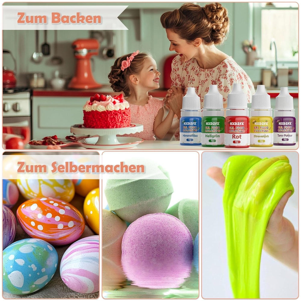 Colorant alimentar cu gel - HXDZFX Set de 22 de culori colorant alimentar cu gel foarte concentrat, potrivit pentru decorarea torturilor, macaroane, gogoși, fudge, glazură, înghețată, colorare cu săpun, colorare cu aerograf