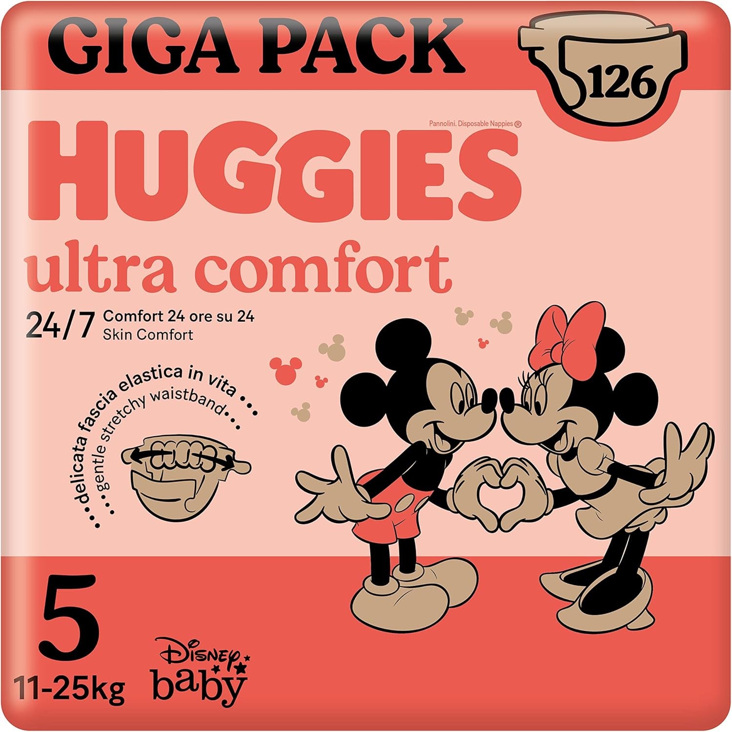 Huggies Ultra Comfort bleer, str. 3 (4-9 kg), Disney design, 168 stk