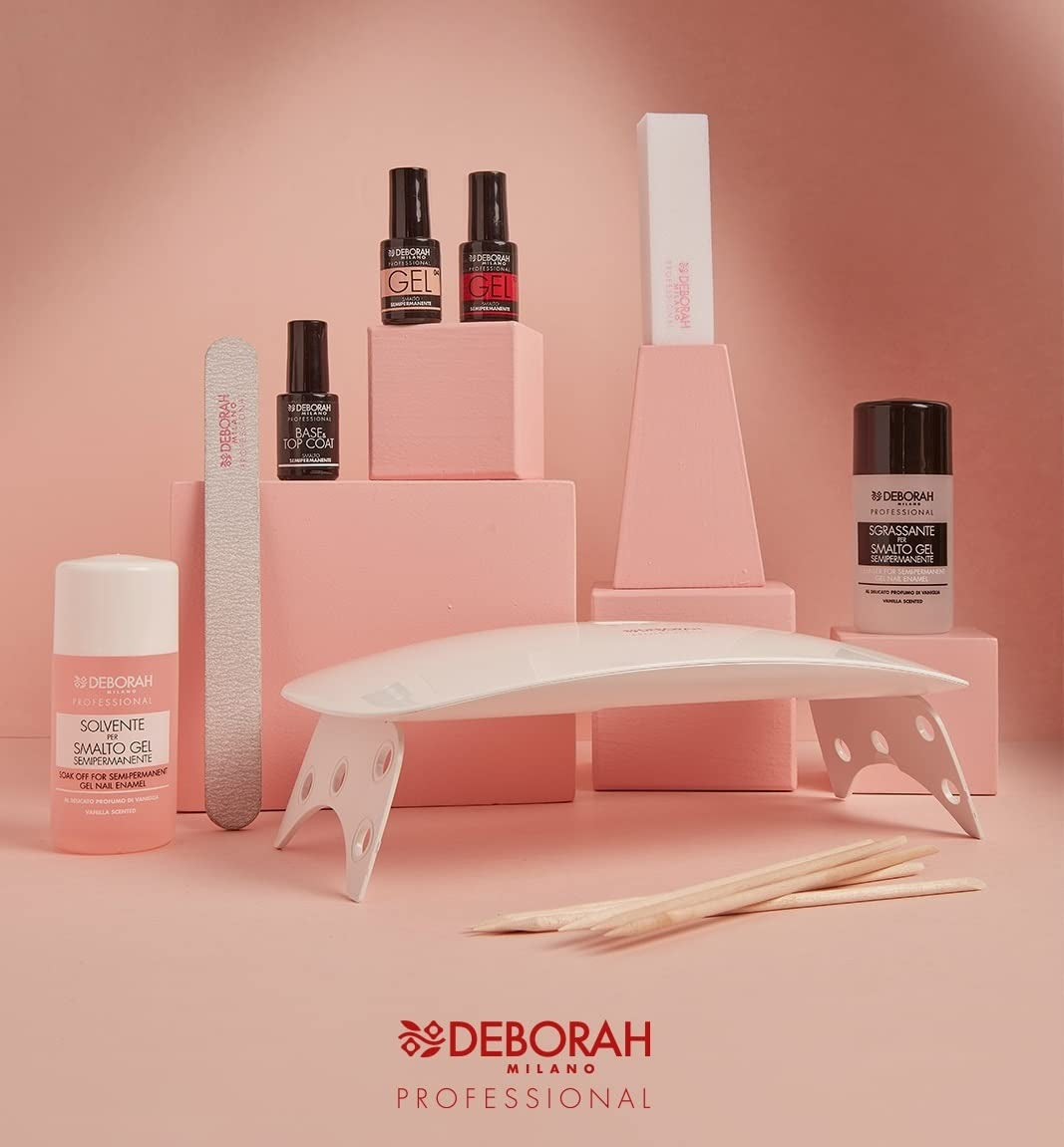 Milano Professional Nagellack, halbpermanent, Nr. 32 Rose Crepe, Plumping-Effekt, langanhaltend, verleiht intensive und glänzende Nägel, 4,5 ml